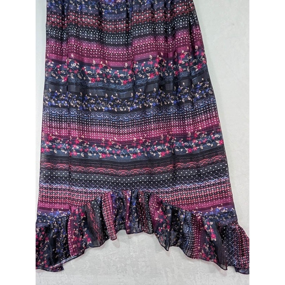 Kensie Midi Dress Womens 14 Rainbow Boho Whimsigoth Cottagecore Garden Party - Picture 4 of 11